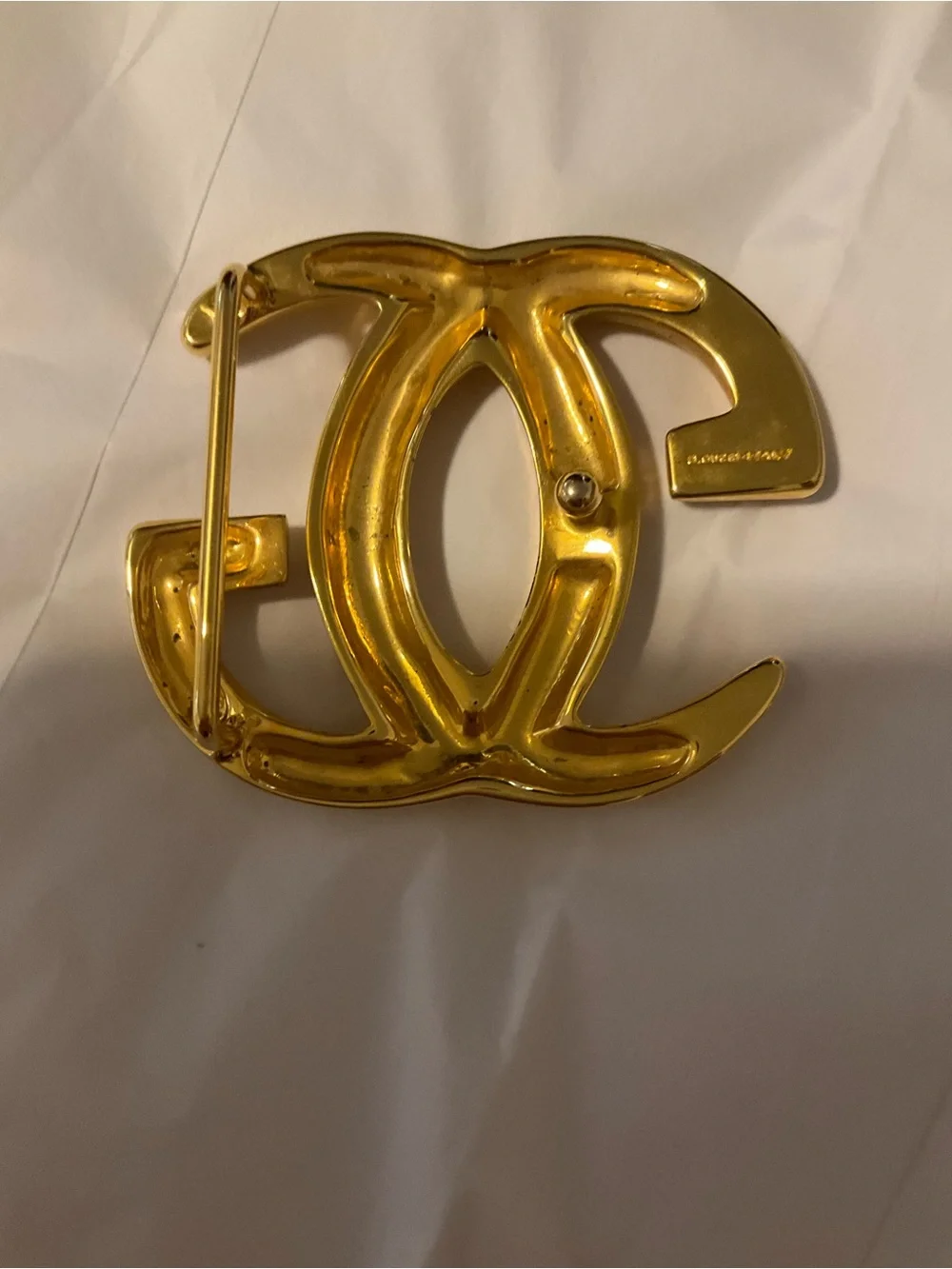 Gucci Vintage Black Leather Belt with Gold Interlocking GG Buckle